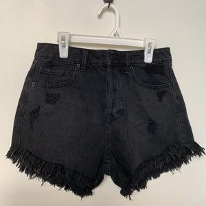 Wild fable black distressed high rise shorts